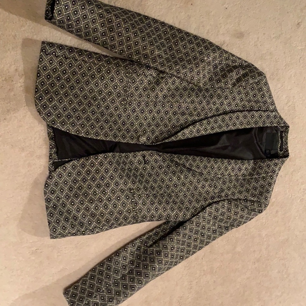 Silver patterned ASOS blazer